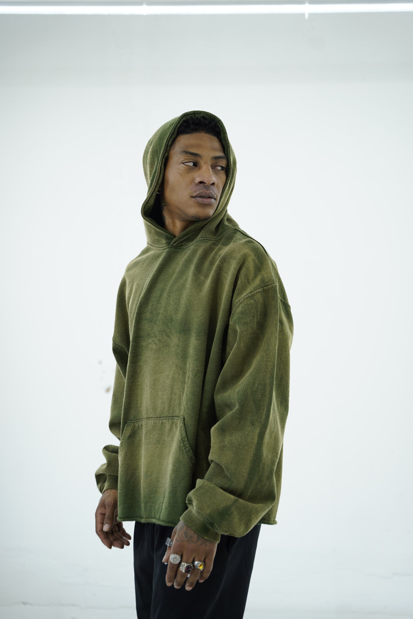Sun Dye Hoodie - Olive / Green