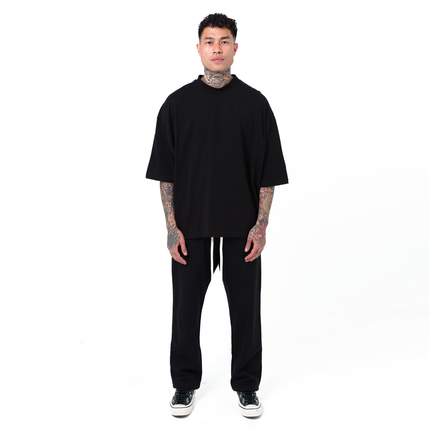 Oversized Box T Shirt - BLACK