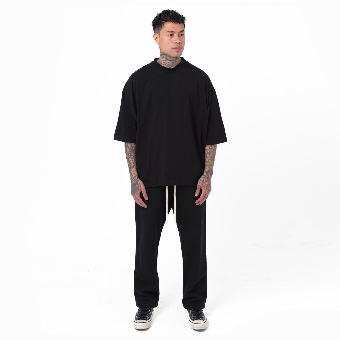Oversized Box T Shirt - BLACK