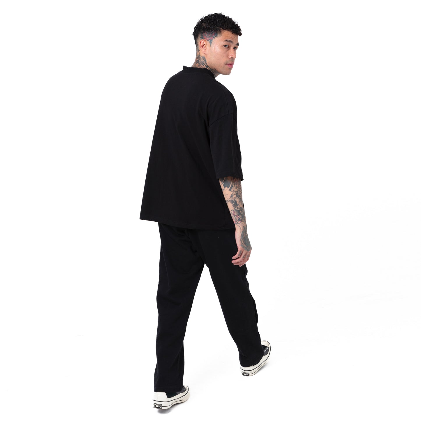 Oversized Box T Shirt - BLACK